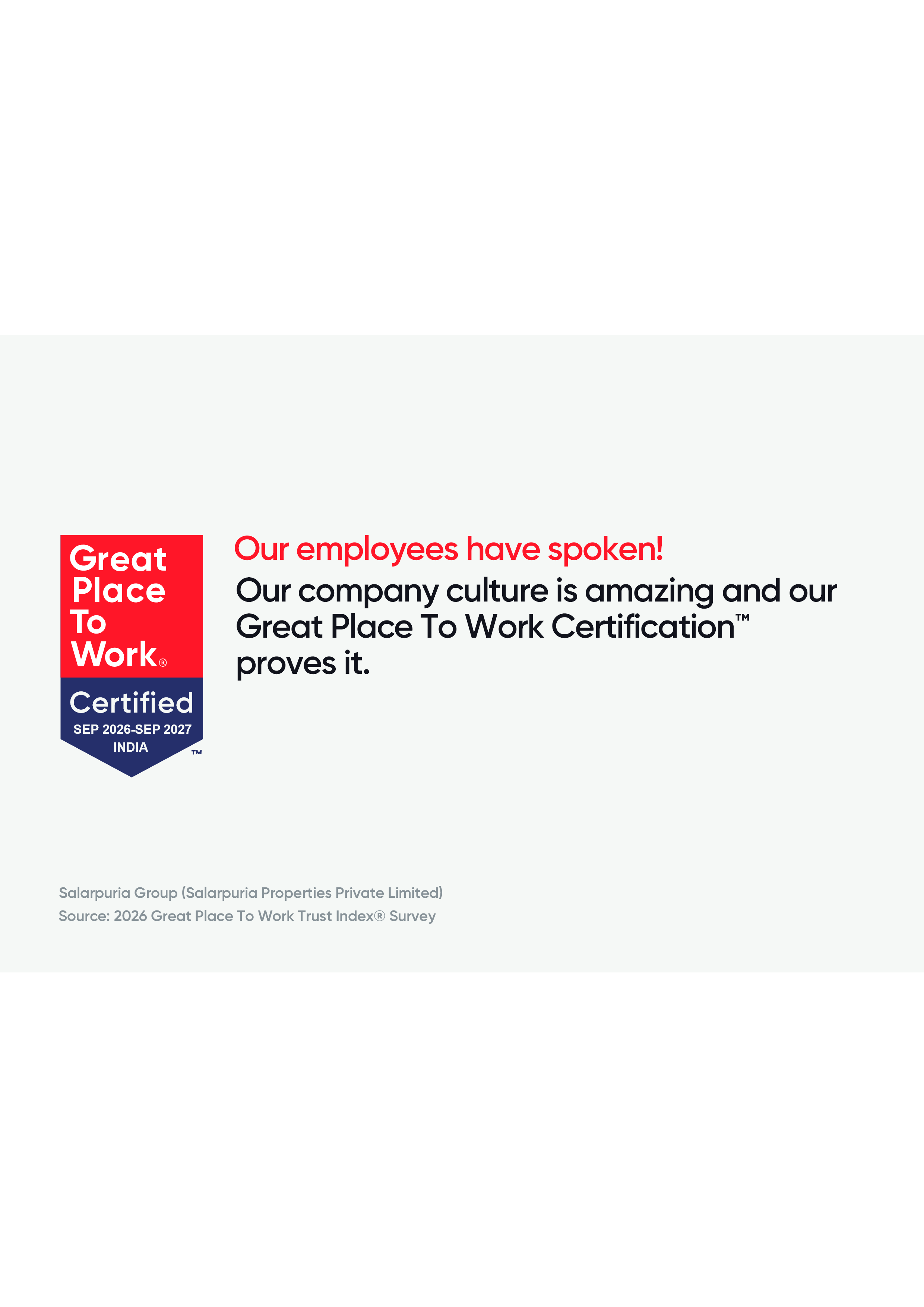 Great Place To Work - Amazing Culture