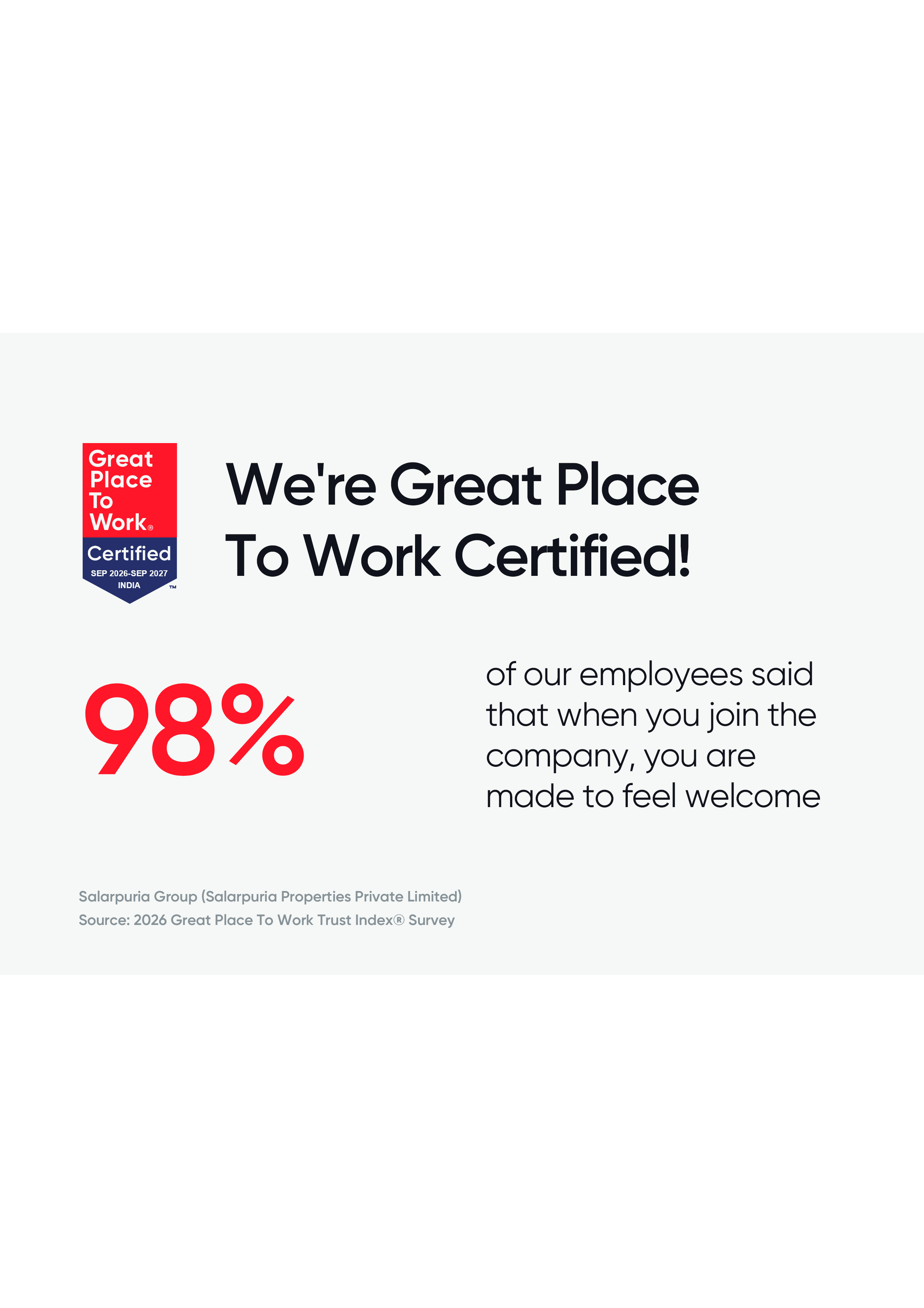 Great Place To Work - We Are Certified